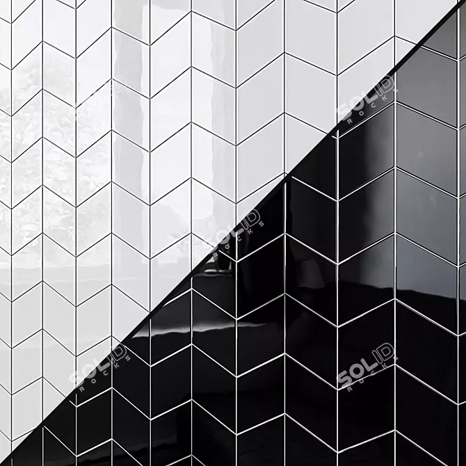 EQUIPE RHOMBUS Wall Tiles - Elegant Versatility in 7 Variants 3D model image 1