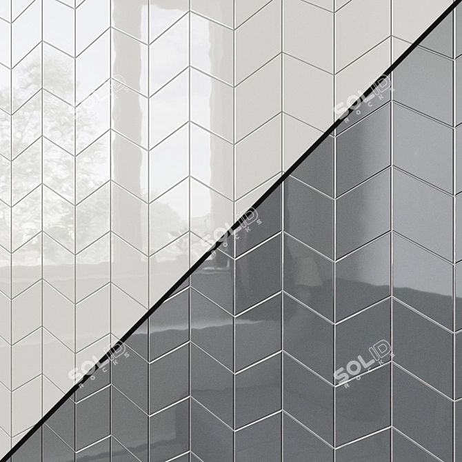 EQUIPE RHOMBUS Wall Tiles - Elegant Versatility in 7 Variants 3D model image 2
