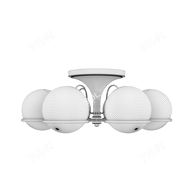 Sleek Astep Le Sfere Plafone Pendant 3D model image 3