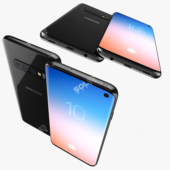Advanced Samsung Galaxy S10 3D model image 2