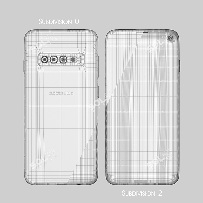 Advanced Samsung Galaxy S10 3D model image 3