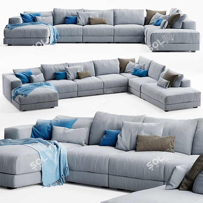 Swan Hills Luxury Sofa 3D model image 1