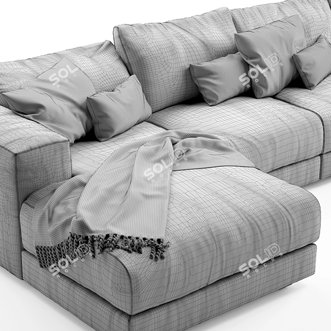 Swan Hills Luxury Sofa 3D model image 3