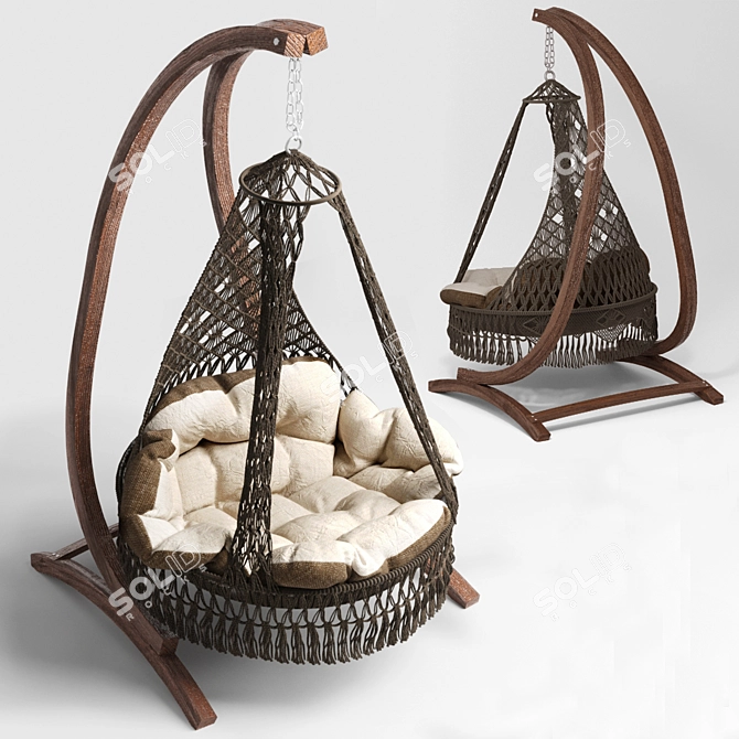 Stylish Swing Chair: Cartagena 3D model image 1