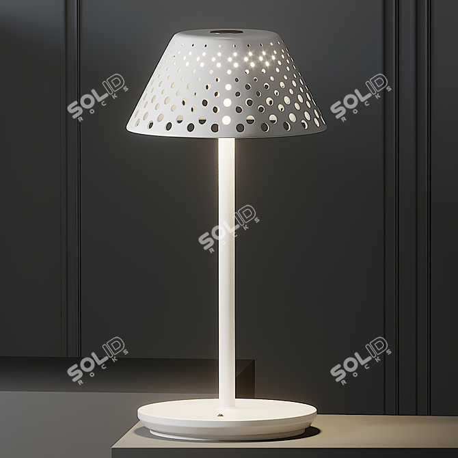 Elegant Mesh Table Lamp 3D model image 1