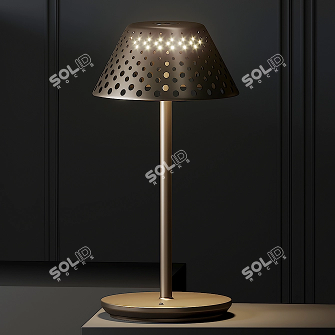 Elegant Mesh Table Lamp 3D model image 2