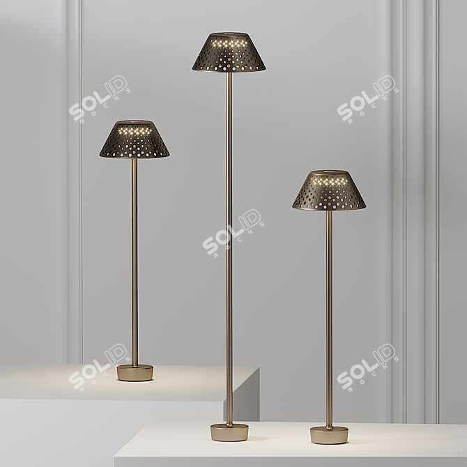Platek Mesh Floor Lamp 3D model image 1