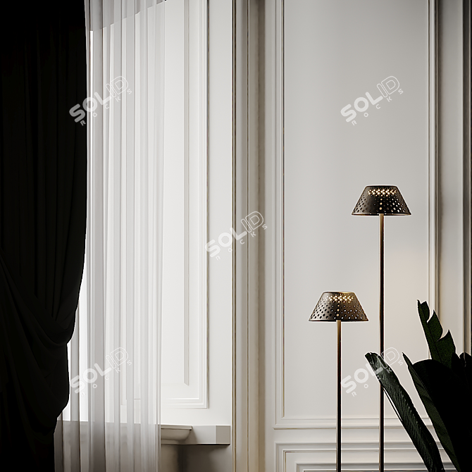 Platek Mesh Floor Lamp 3D model image 4