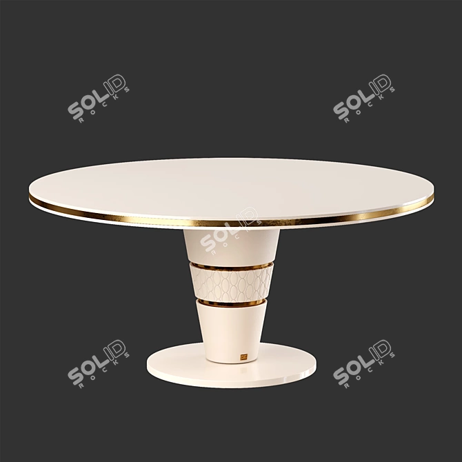 Elegant Round Dining Table 3D model image 1