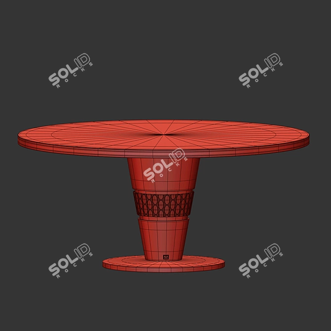 Elegant Round Dining Table 3D model image 3