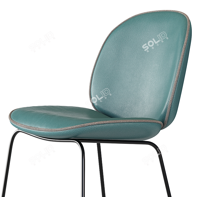 Elegant Gubi Beetle Bar Stool 3D model image 2