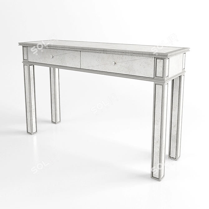 Elegant Silver TANNI Console 3D model image 1