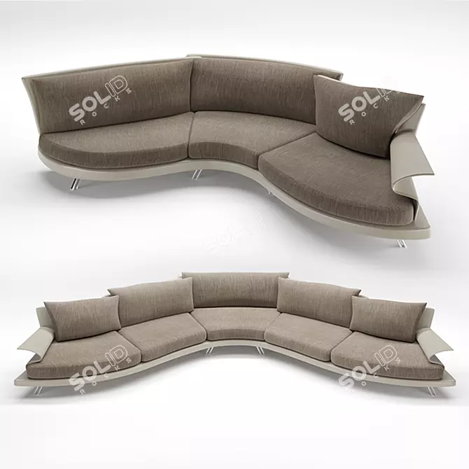 Luxury Roy Sofa by il Loft 3D model image 1
