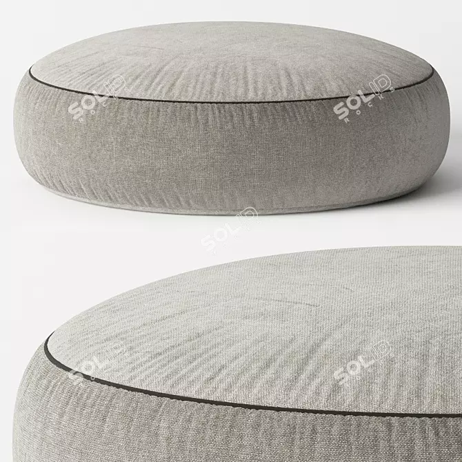 Cozy Poliform Elise Pouf: Ultimate Comfort for Any Interior 3D model image 1