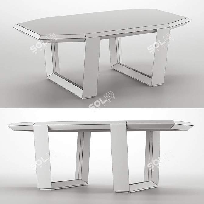 Modern Toronto Coffee Table-1100x610x410mm 3D model image 2