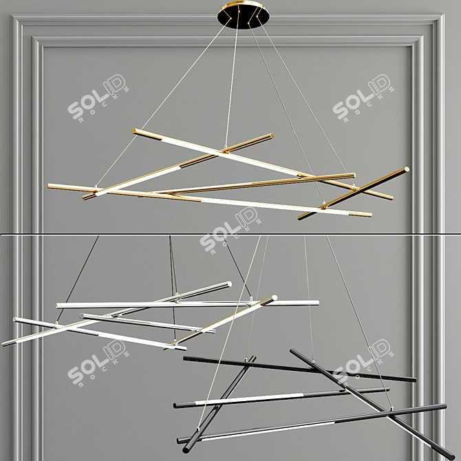 Mikado Light: Modern LED Elegance 3D model image 1