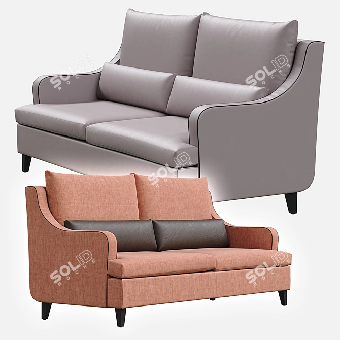 Domingo Contract Sofa - Stylish & Compact 3D model image 2