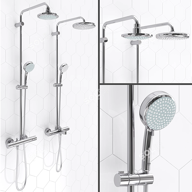 GROHE Tempesta Cosmopolitan Shower Systems - Modern Luxury 3D model image 1