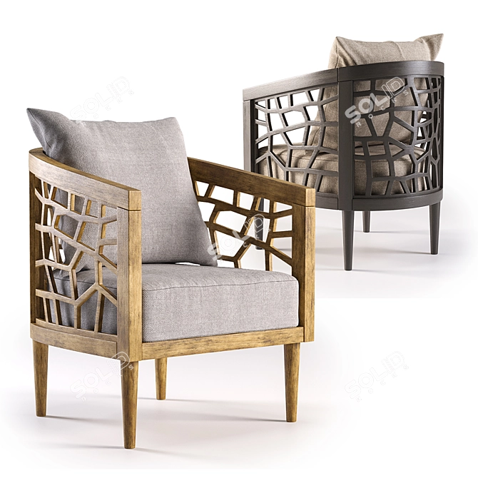 Dakota Barrel Chair: Sleek and Stylish Seating 3D model image 1