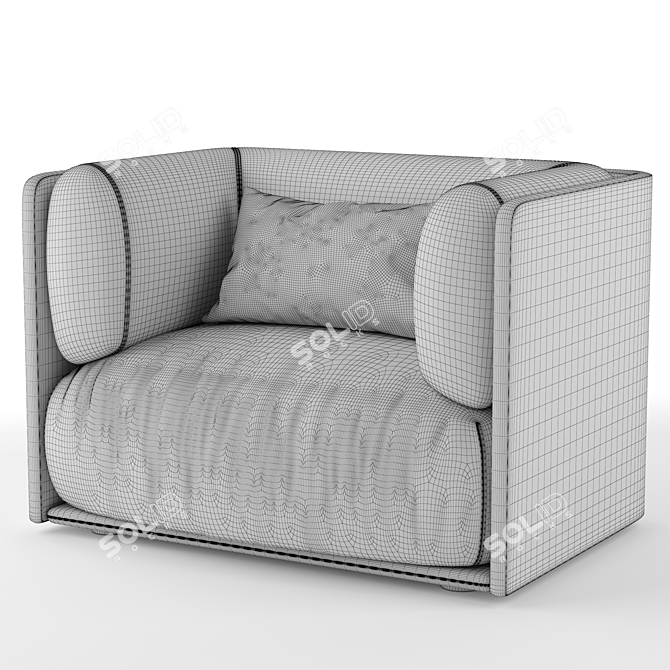 Elegant Fabric-Clad Design: 3ds MAX 2015 + Vray 3.60 3D model image 3