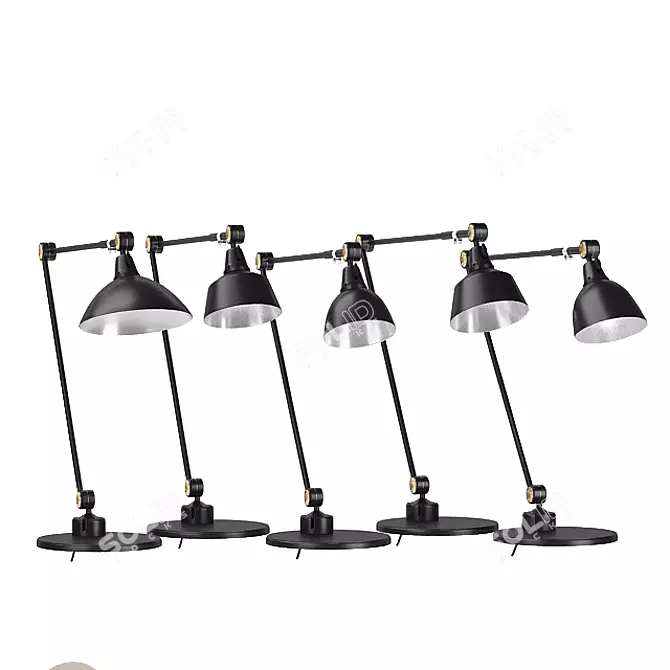Sleek Rigging-Ready Table Lamp 3D model image 1