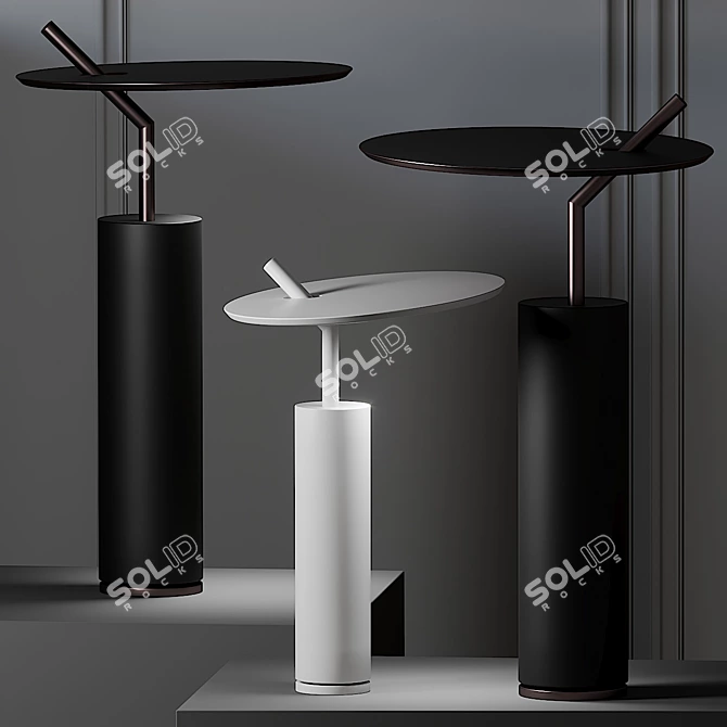 Elegant Lua L Table Lamp 3D model image 1