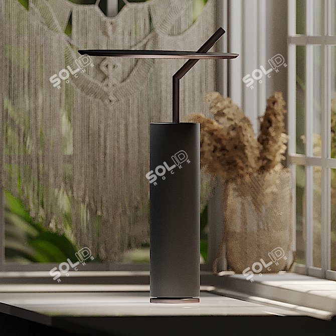 Elegant Lua L Table Lamp 3D model image 3