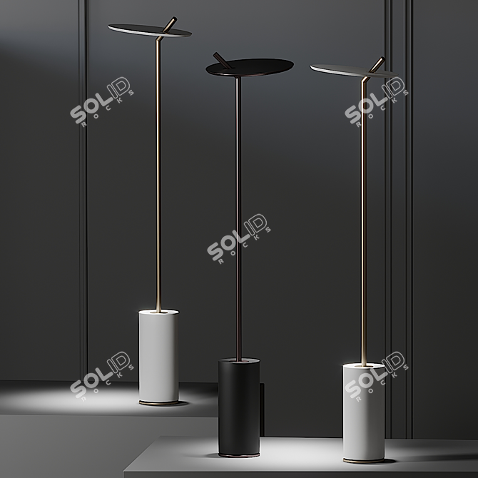 Modern Lua ST Floor Lamp - Elegant Lighting Solution 3D model image 1