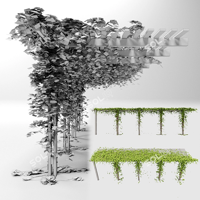 Goldchild Ivy Pergola: Stunning Corona Render 3D model image 2