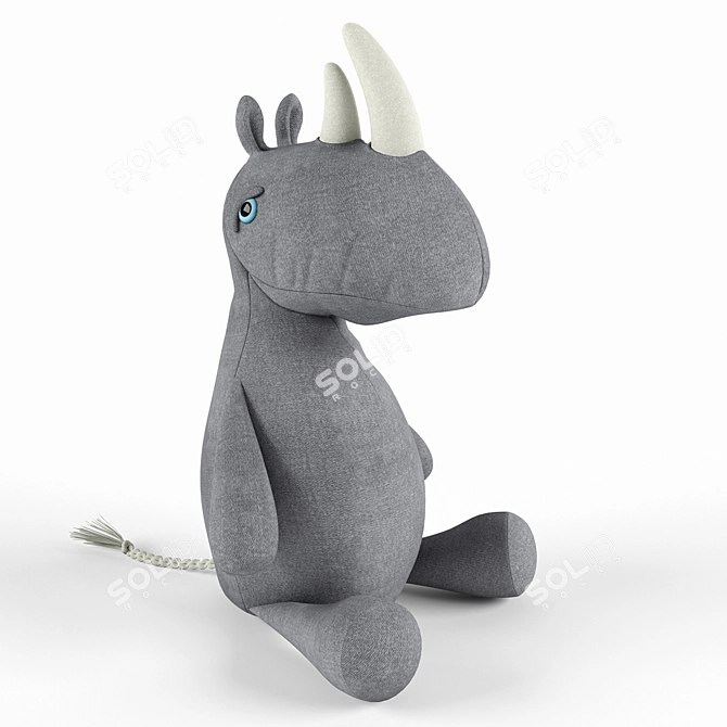 Snuggly Rhino Pal 3D model image 1