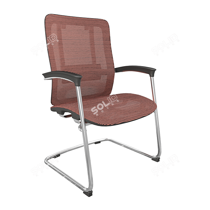 Elegant Starex Waiting Chair 3D model image 1