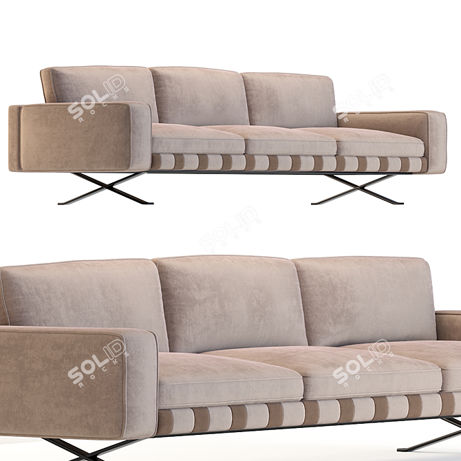 Fenix Deluxe Three-Seater Sofa 3D model image 1