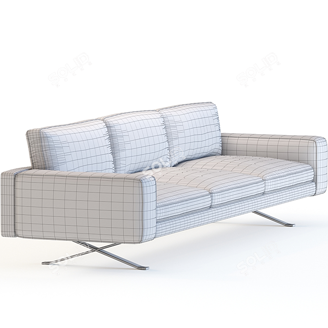 Fenix Deluxe Three-Seater Sofa 3D model image 3