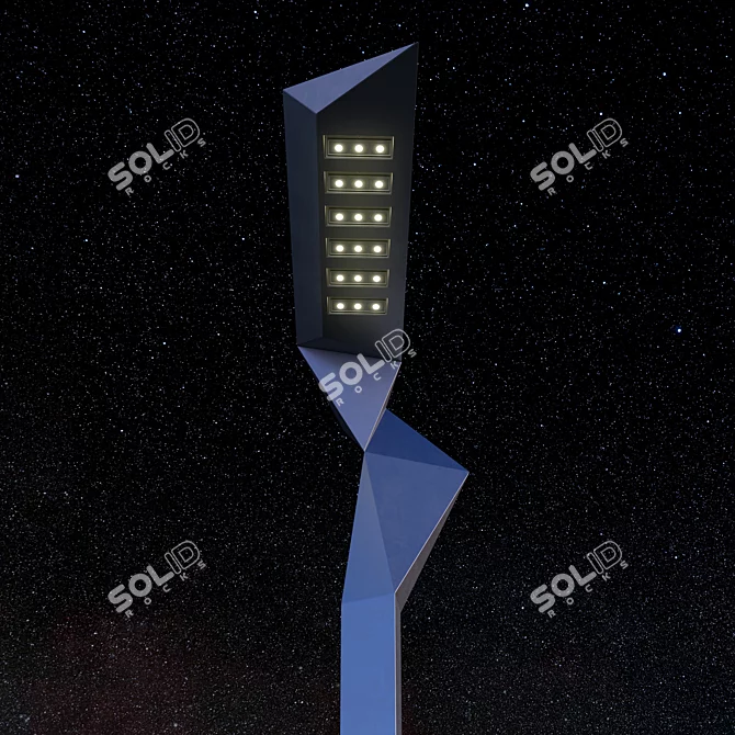 Unique Sculptural Outdoor Light by Plasma Studio and Ewo 3D model image 5