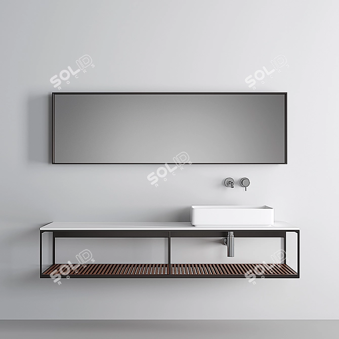 Contemporary FJORD Vanity Set 3D model image 1