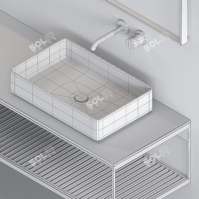 Contemporary FJORD Vanity Set 3D model image 3