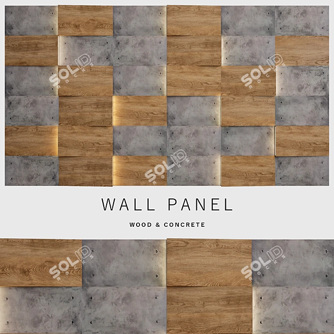  Modern Wall Panel Design 3D model image 1