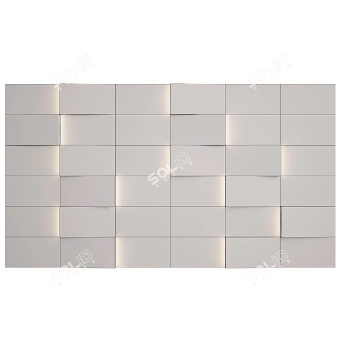  Modern Wall Panel Design 3D model image 3