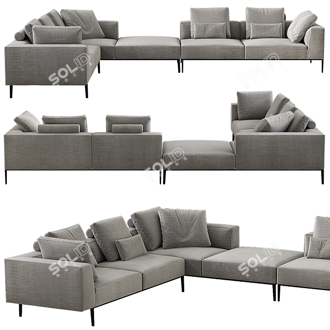 Modern B&B Italia Michel Effe Sofa 3D model image 1