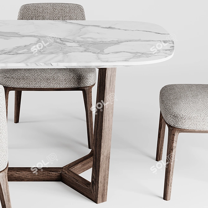 Elegant Dining Set: Poliform CONCORDE and SOPHIE 3D model image 3