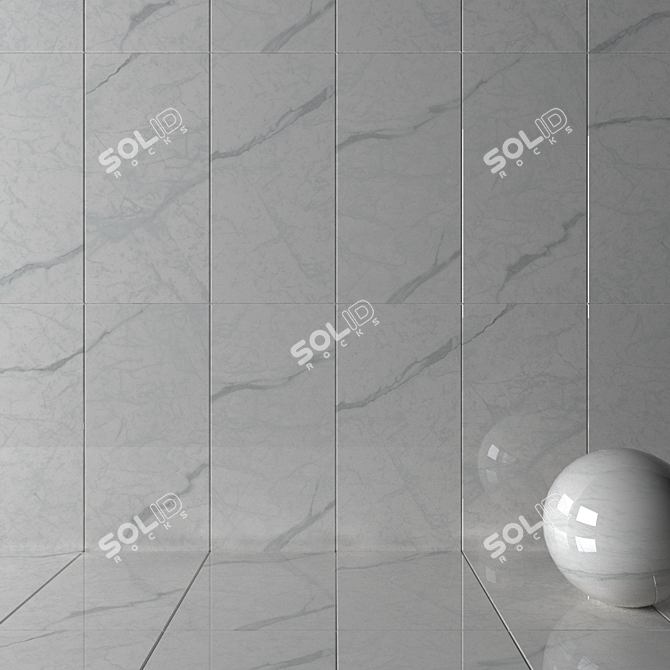 Iceberg Wall Tiles: HD 4K Multi-Texture, Corona + Vray Material 3D model image 2