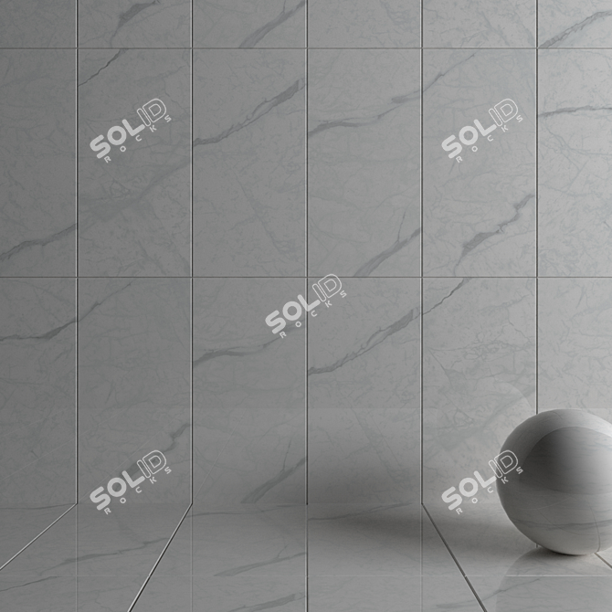 Iceberg Wall Tiles: HD 4K Multi-Texture, Corona + Vray Material 3D model image 3