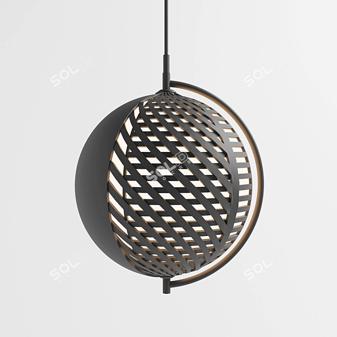 Modern Metal Pendant: Oblure Mondo 3D model image 2