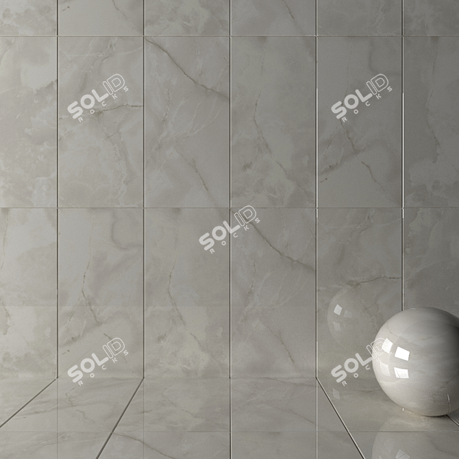 Onyx White 4K Multi-Texture Wall Tiles 3D model image 2