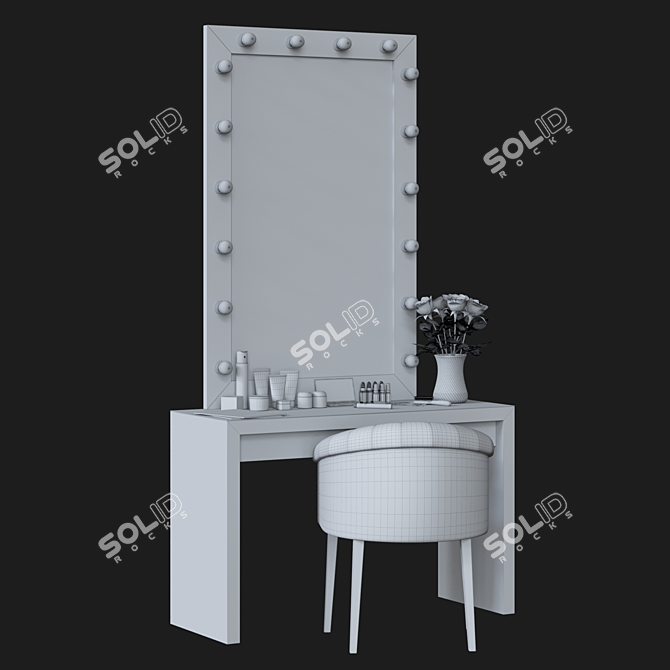 Elegant Vanity Dressing Table 3D model image 3