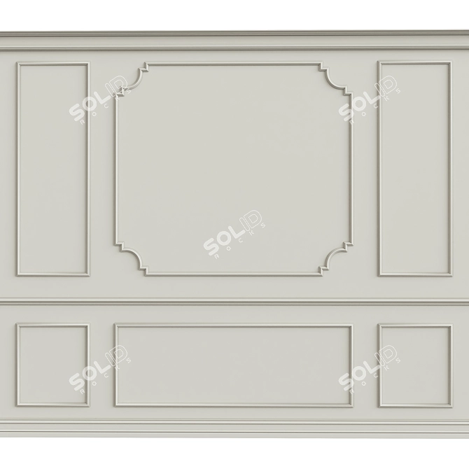 Elegant Wall Moulding for Seamless Spaces 3D model image 1