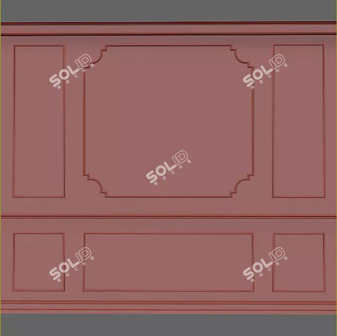 Elegant Wall Moulding for Seamless Spaces 3D model image 2