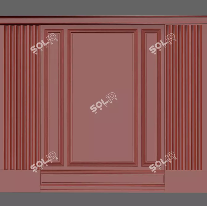 3D Wall Moulding: Versatile Design 3D model image 2