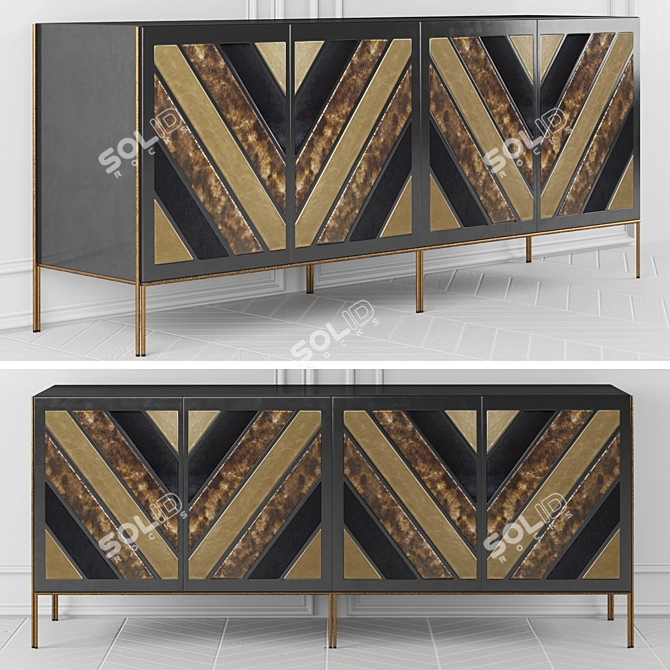 Opulent Opium Cabinet - Exquisite Design & Luxurious Finishes 3D model image 1