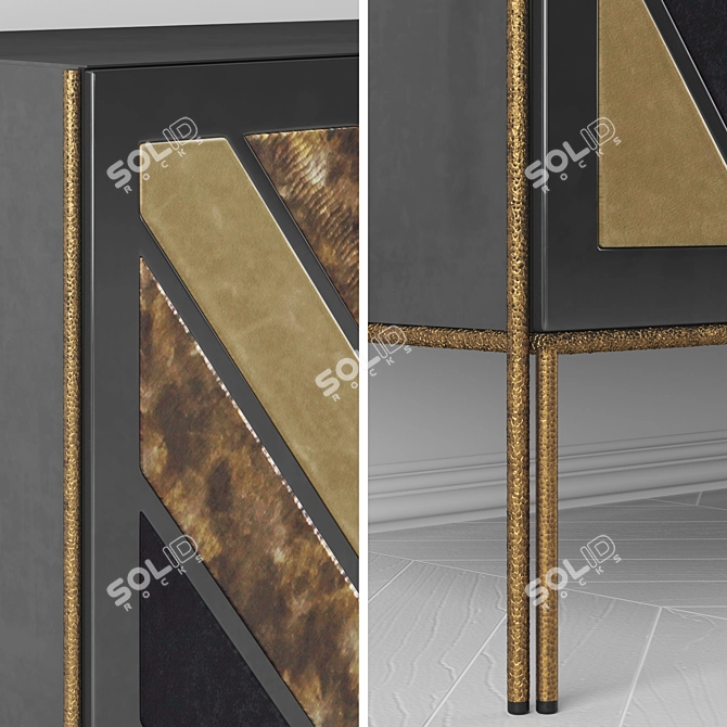 Opulent Opium Cabinet - Exquisite Design & Luxurious Finishes 3D model image 2